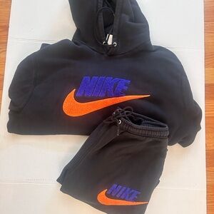 Nike Black Tracksuit with Orange and Purple Accents